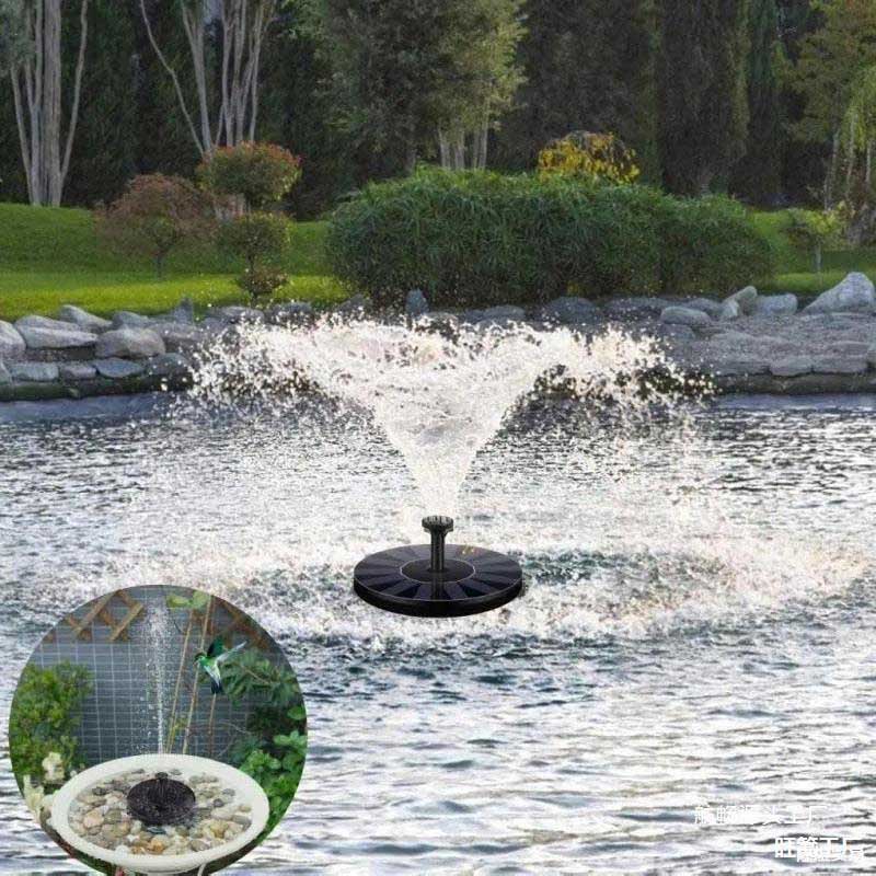 Solar Springbrunnen mit LED Licht für Vögel