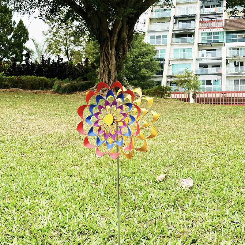Blumen Windmühle Handgemachte magische Windspiel Garten Deko