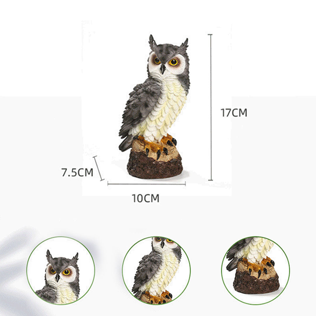 Eulenfigur Garten Deko Wilde Eule aus Harz Tierfigur