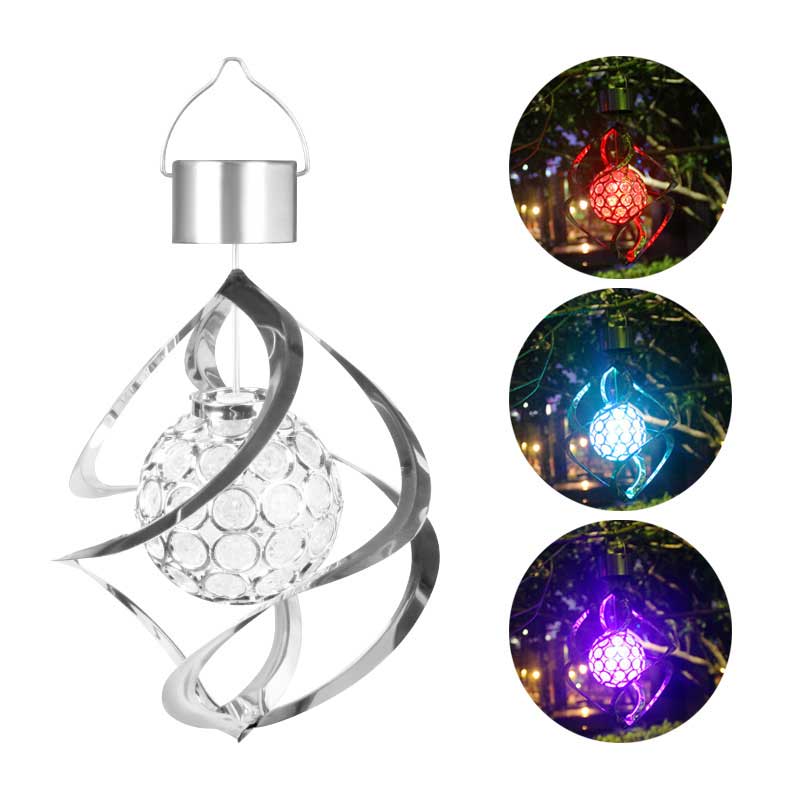 Handgemachtes magisches Solar-Windspiel Lampe Drehende Gartenleuchte