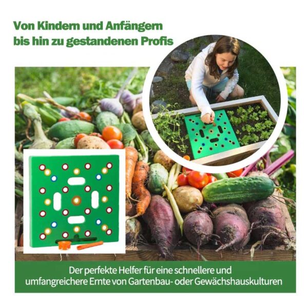 Pflanzhilfe mit Pflanzabstand-Markierung Gartenbuddy für Gemüse