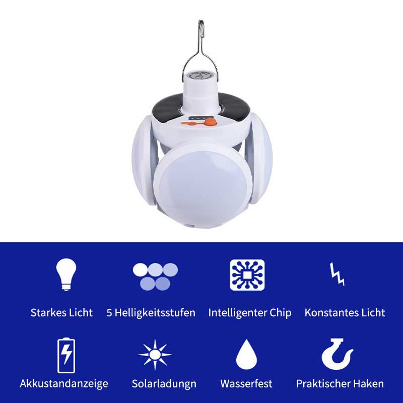 Solar Polygon Lampe Outdoor LED G360 Laterne für Garten