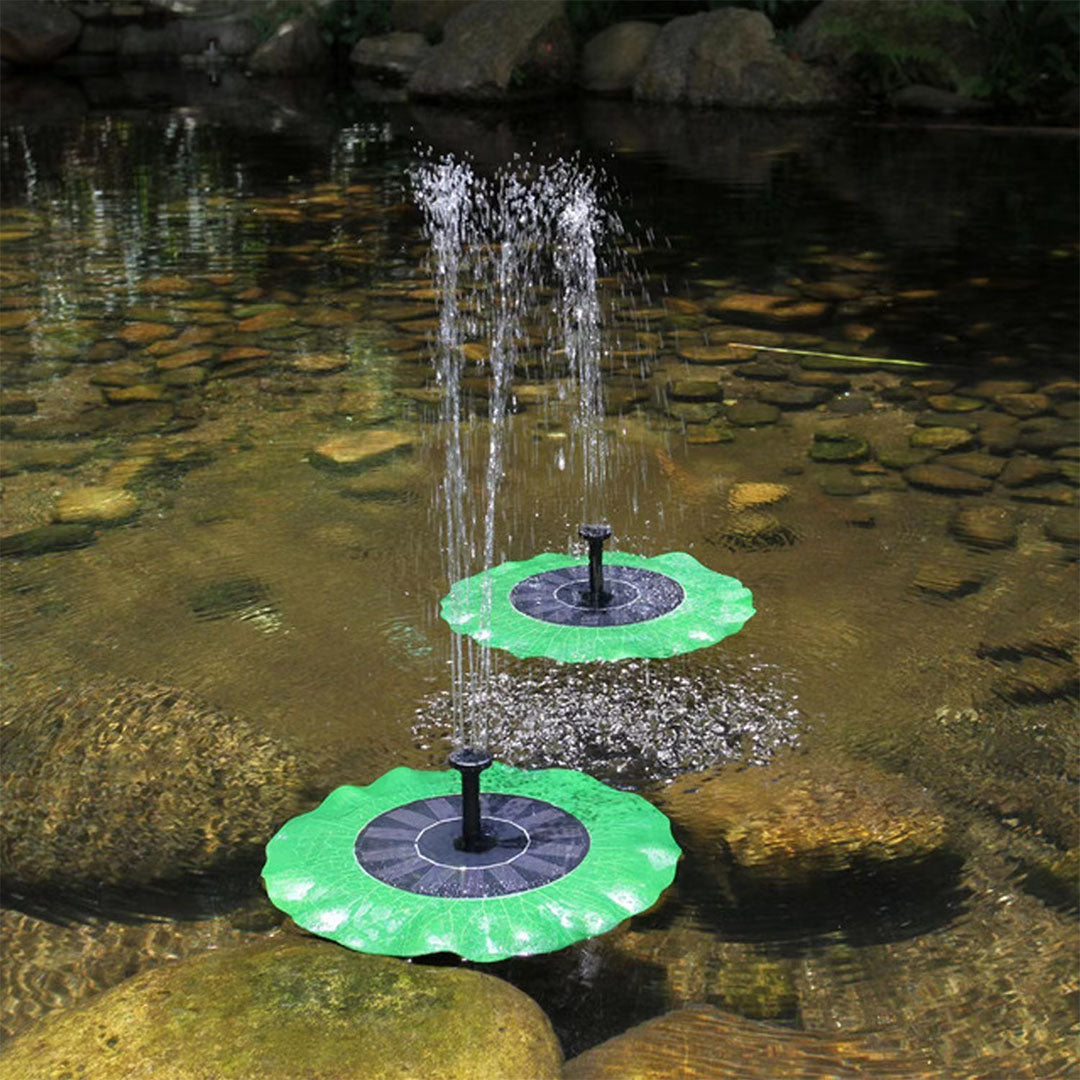 Solarbrunnen schwimmend Lotusblatt Gartenspringbrunnen