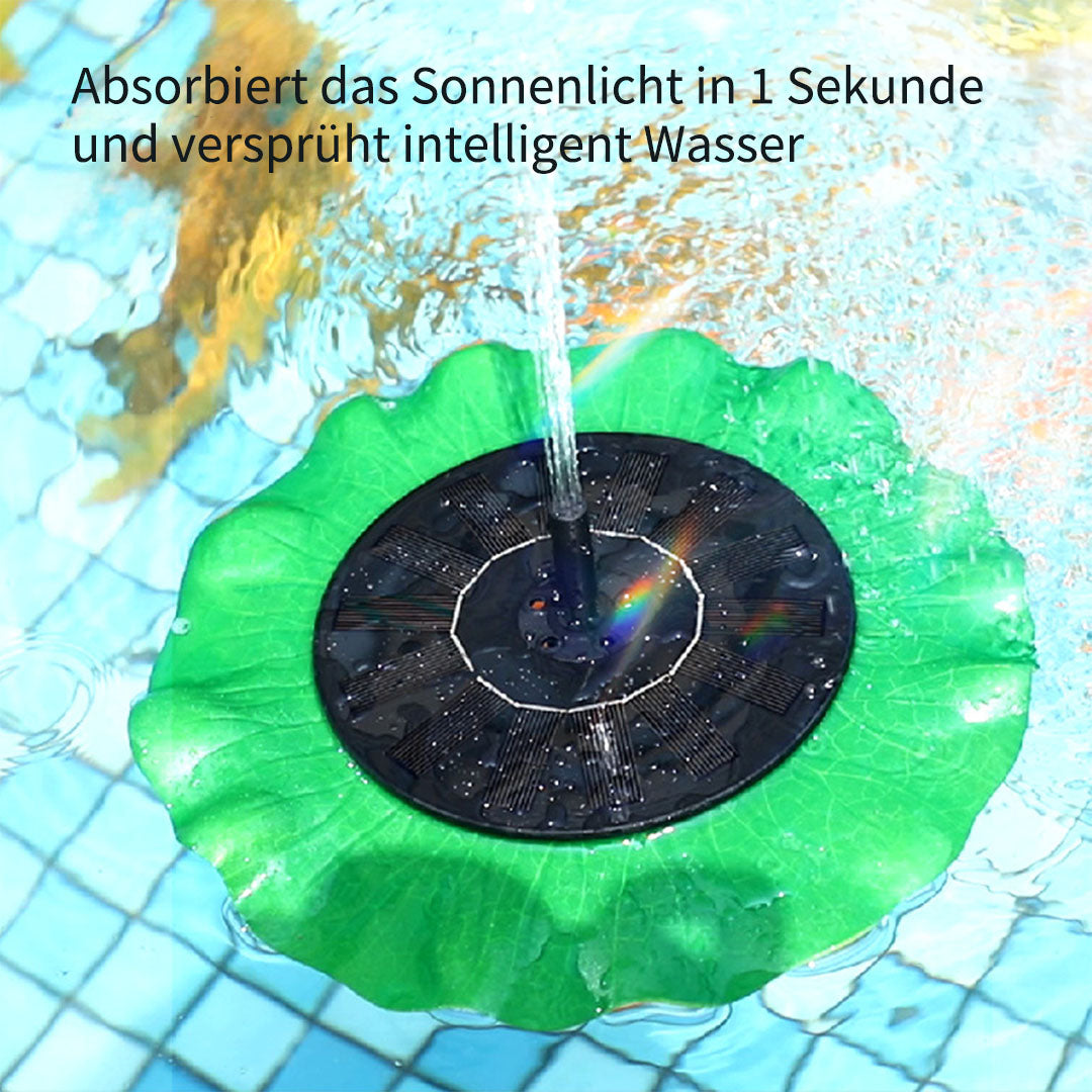Solarbrunnen schwimmend Lotusblatt Gartenspringbrunnen