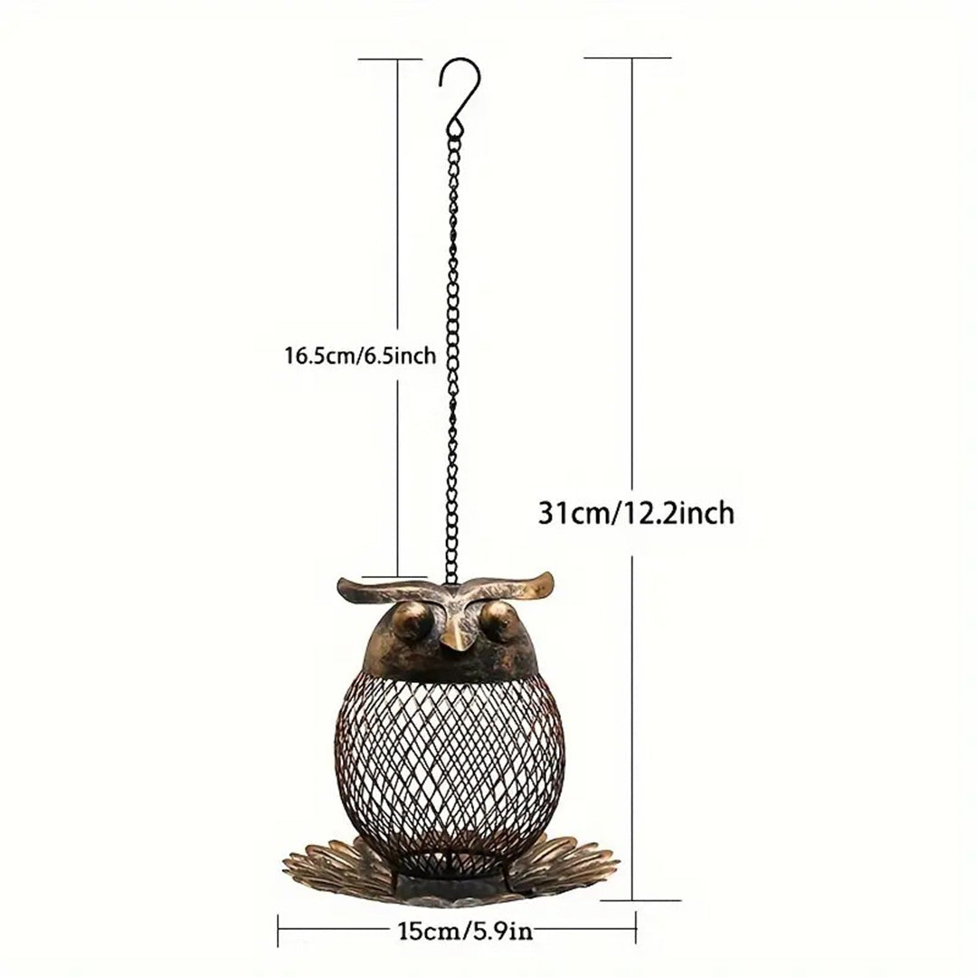 Vogelfutterspender Eule Form für Garten