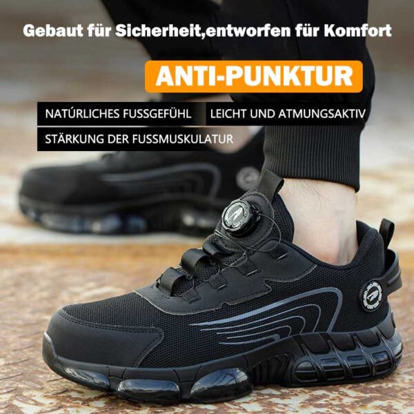 Sicherheitsschuhe mit Stahlkappe Atmungsaktiv und rutschfest – Bild 2