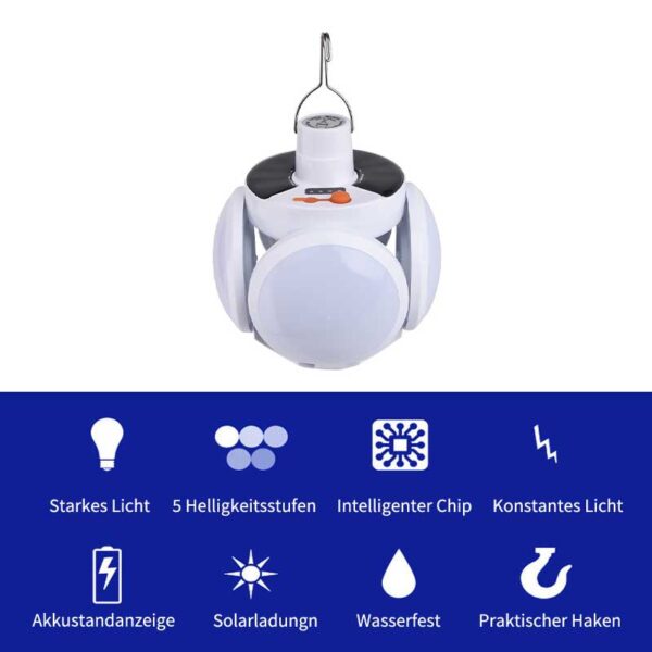 Solar Polygon Lampe Outdoor LED G360 Laterne für Garten – Bild 2